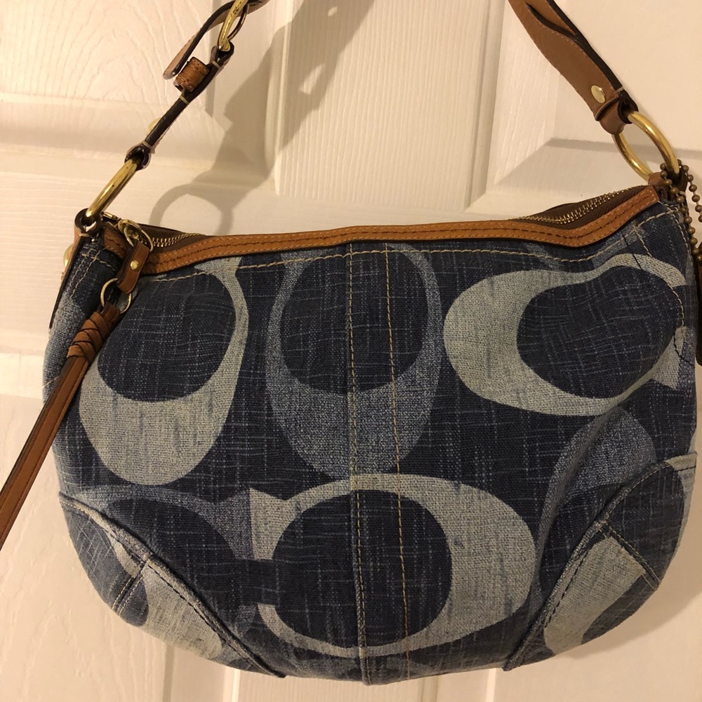 Coach denim bag